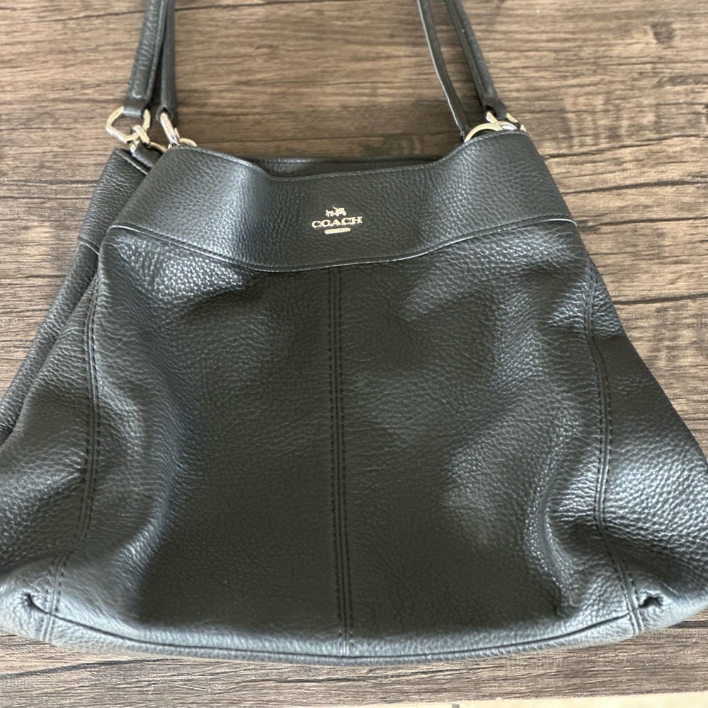 Coach pebble leather handbag